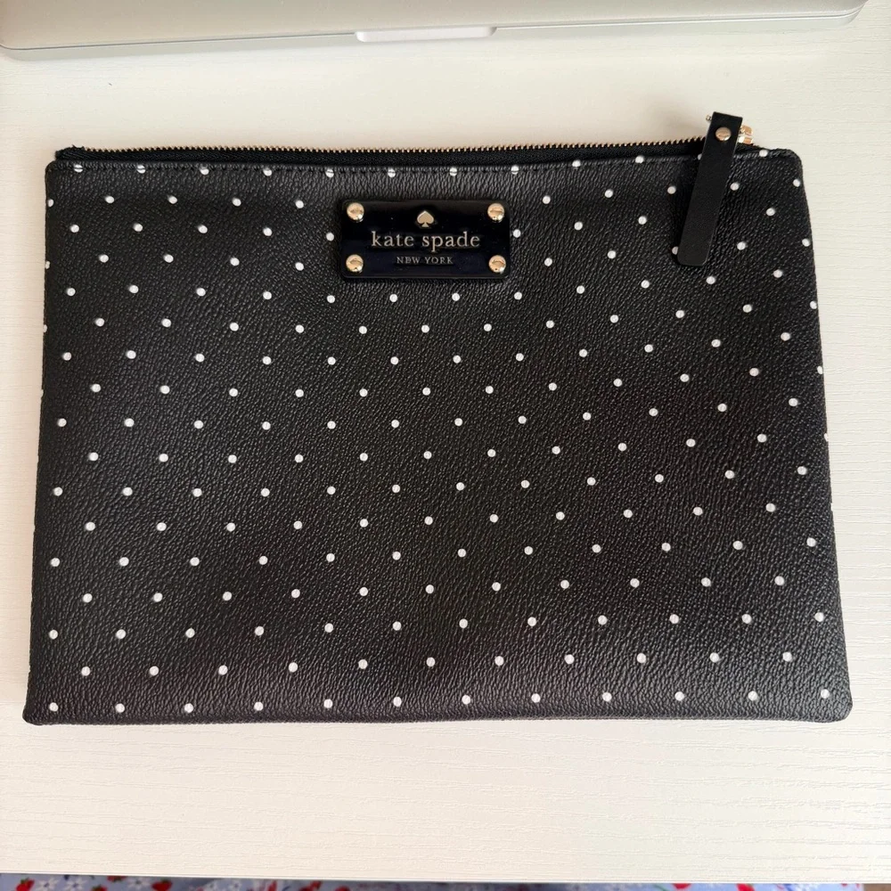 Kate Spade Polka Dot Leather Clutch